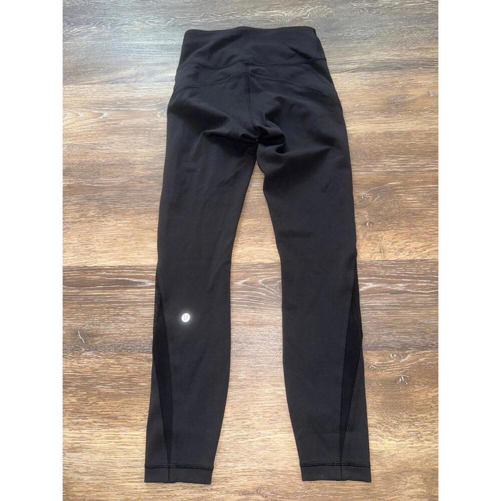 Lululemon Wunder Train Mesh Panel High Rise 25” Black Size 4 NWOT - Picture 3 of 5